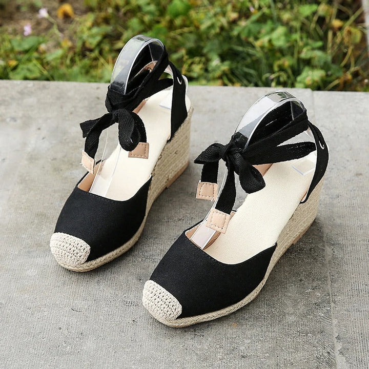 Stylish espadrille sandals for women – Maribel-White-3-The Livary