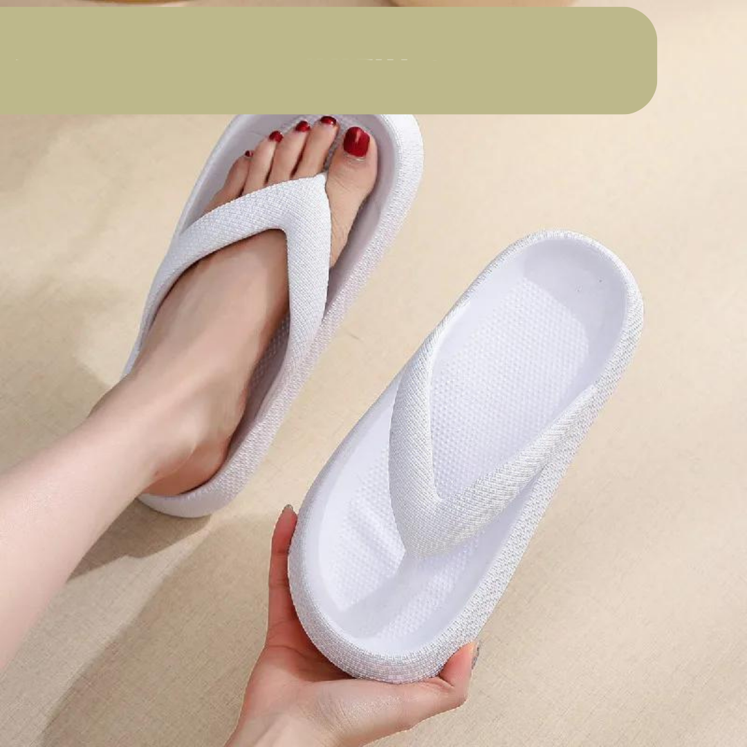Orthopaedic Comfort Flip-Flops – Elara-Black-3.5-4-The Livary
