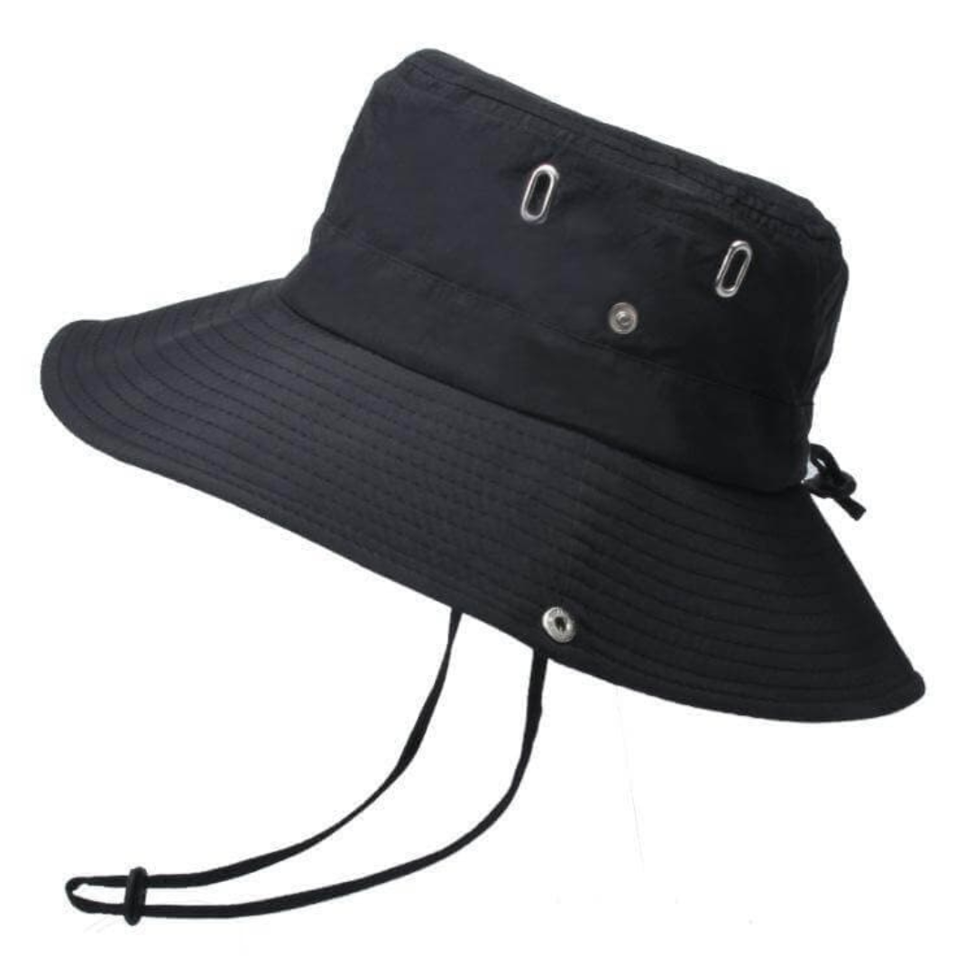 Water-repellent outdoor bucket hat with UV protection – ShieldFlex Pro-Black-The Livary