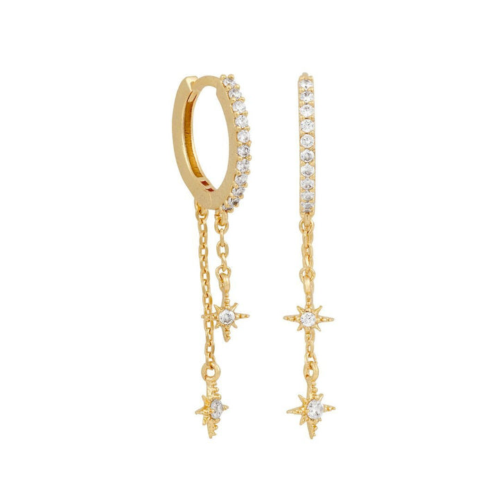 Enchanting Star Light Earrings - Astrid-Star Chain Earrings-The Livary