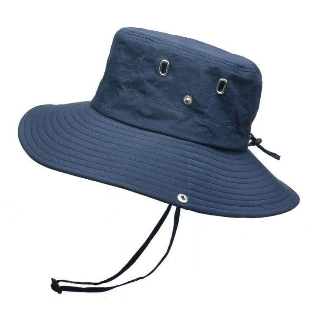 Water-repellent outdoor bucket hat with UV protection – ShieldFlex Pro-Navy Blue-The Livary