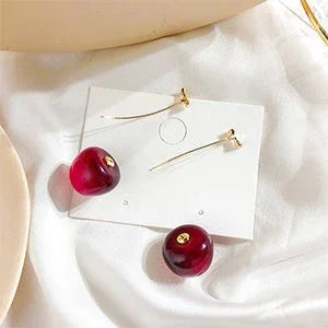 Red Cherry Earrings - Fleur-The Livary