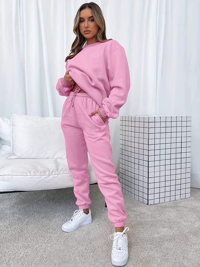 Stylish and Comfortable Women's Tracksuit - Emma-Pink-S-The Livary