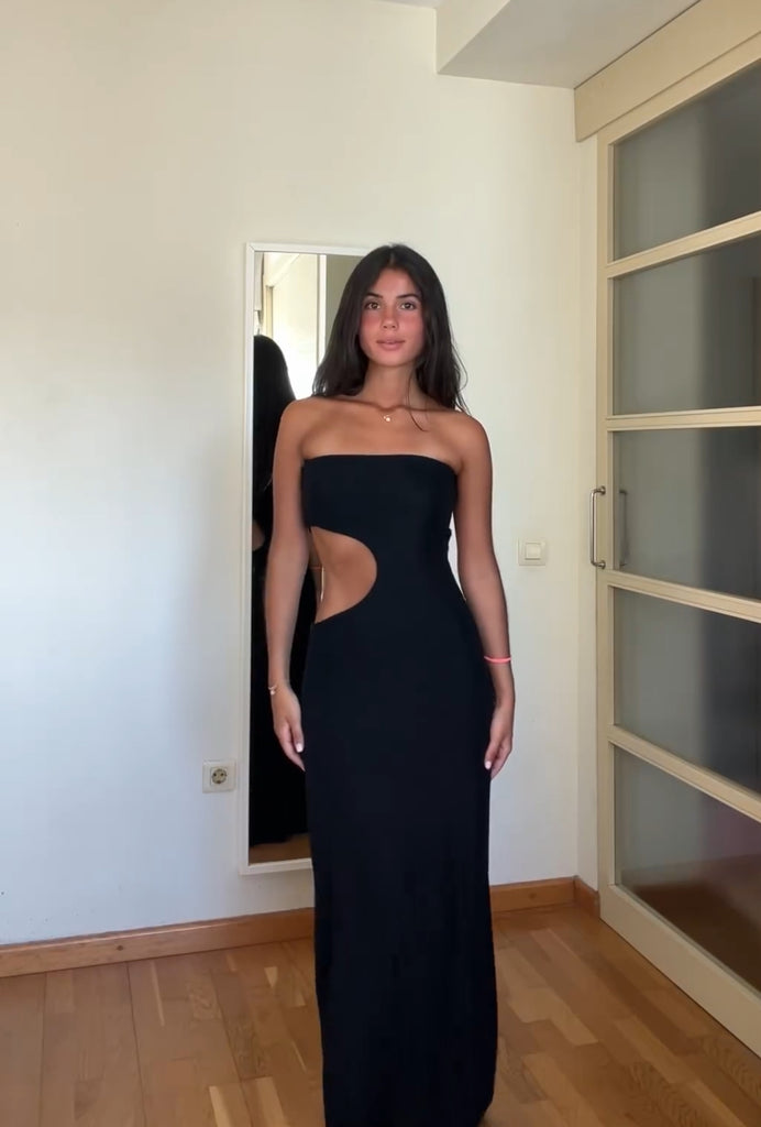 Trendy bandeau summer dress with stretch fit – Viviane-XS-The Livary
