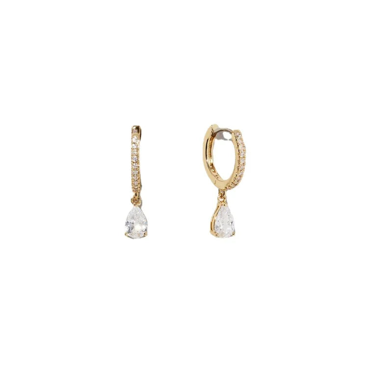 Handmade 14K Gold-Plated Zirconia Earrings - Valerie-The Livary