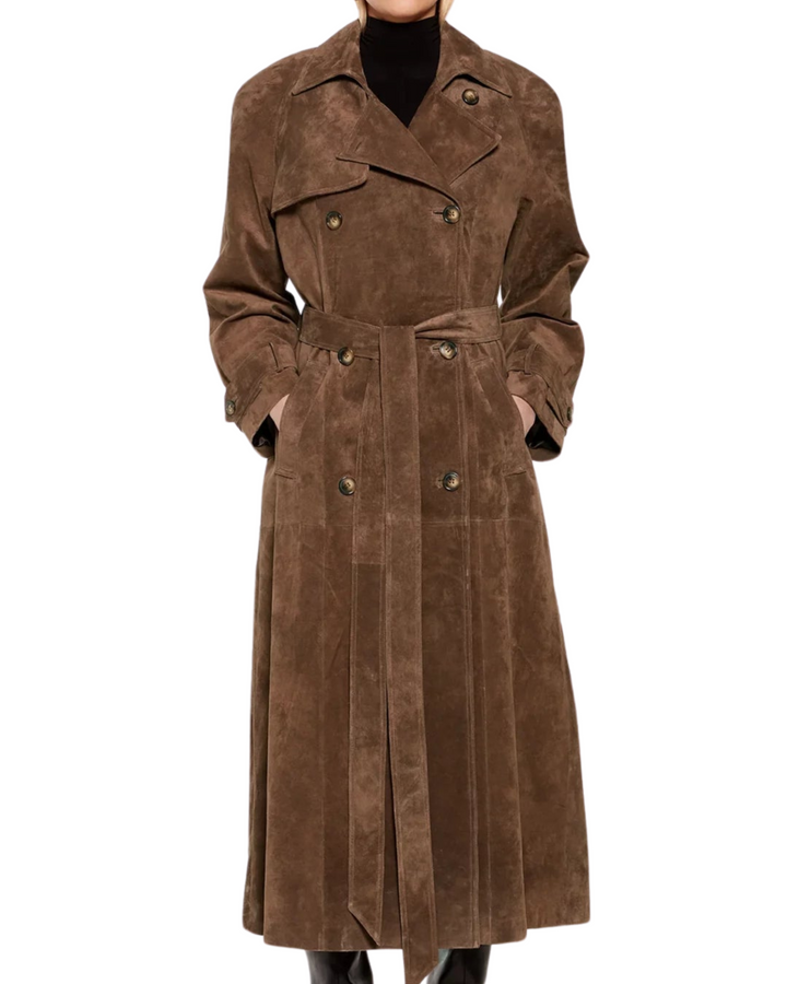 Faux Suede Winter Jacket for Women - Sorina-S-The Livary