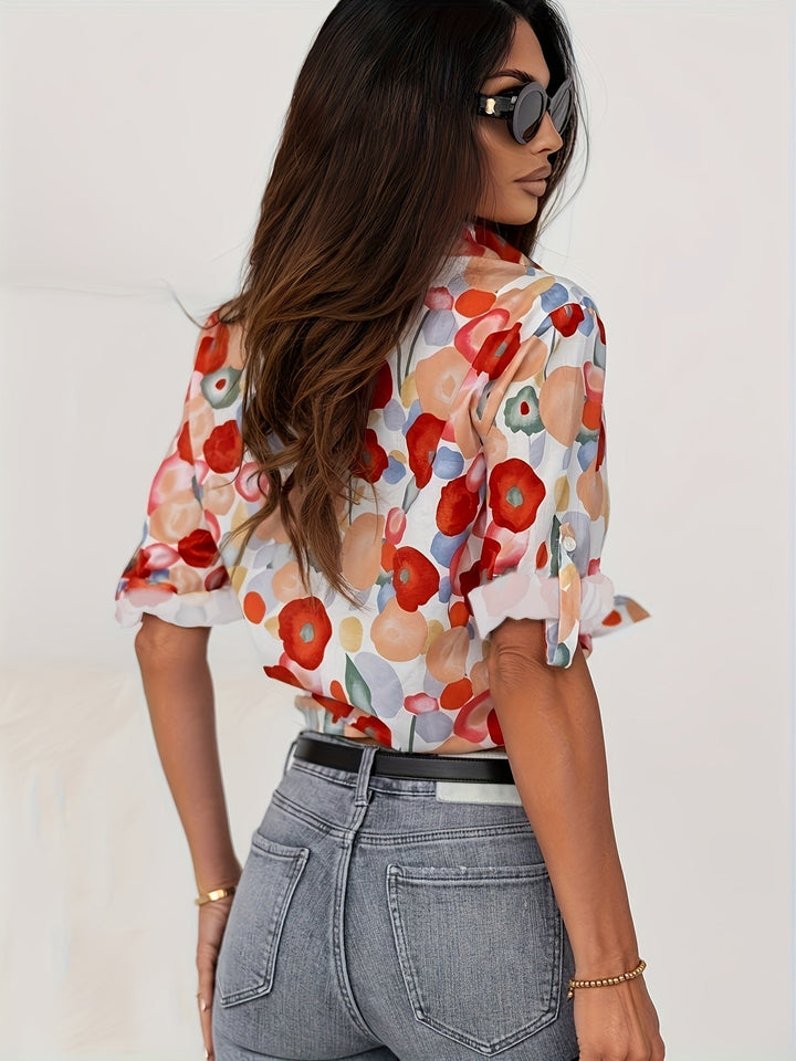Classic Collared Blouse with Long Sleeves - Sophia-S-The Livary