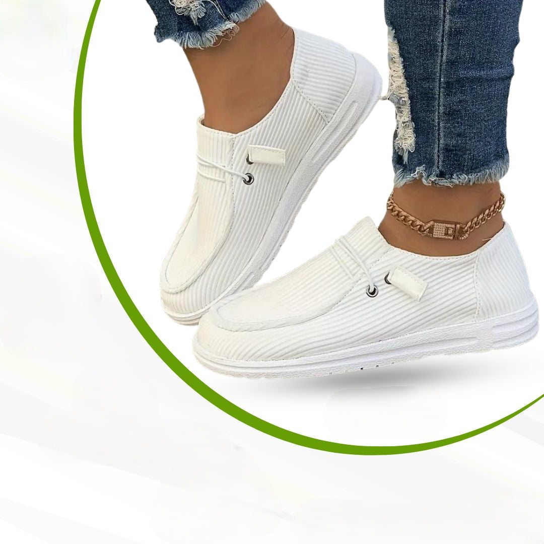 Orthopaedic Ladies' Leisure Shoes – Serena-White-3.5-The Livary