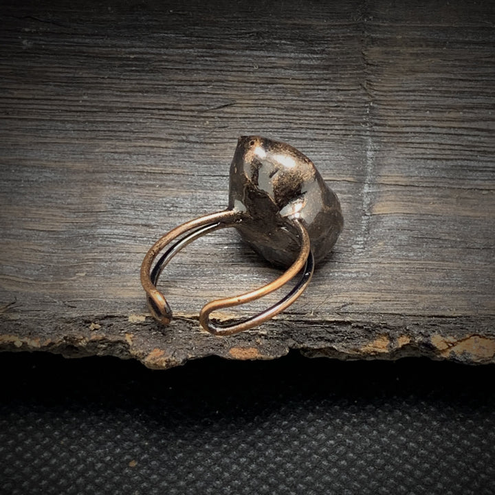 Natural Raw Birthstone Ring - Selina-January & Pomegranate-The Livary