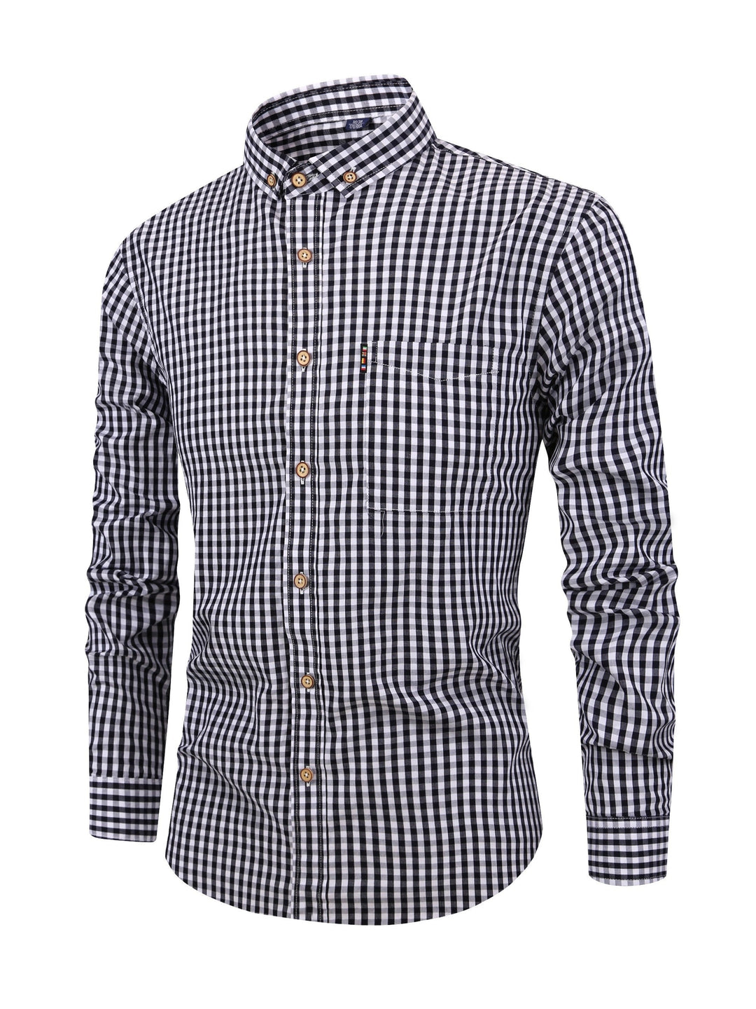 Checked Men’s Shirt with Comfortable Fit - Jules-Black-XS-The Livary