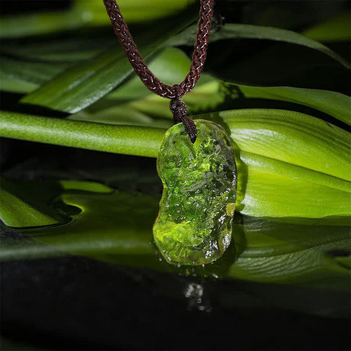 Purification Green Moldavite Necklace - Alina-Necklace + Natural Stone-3-5g-The Livary