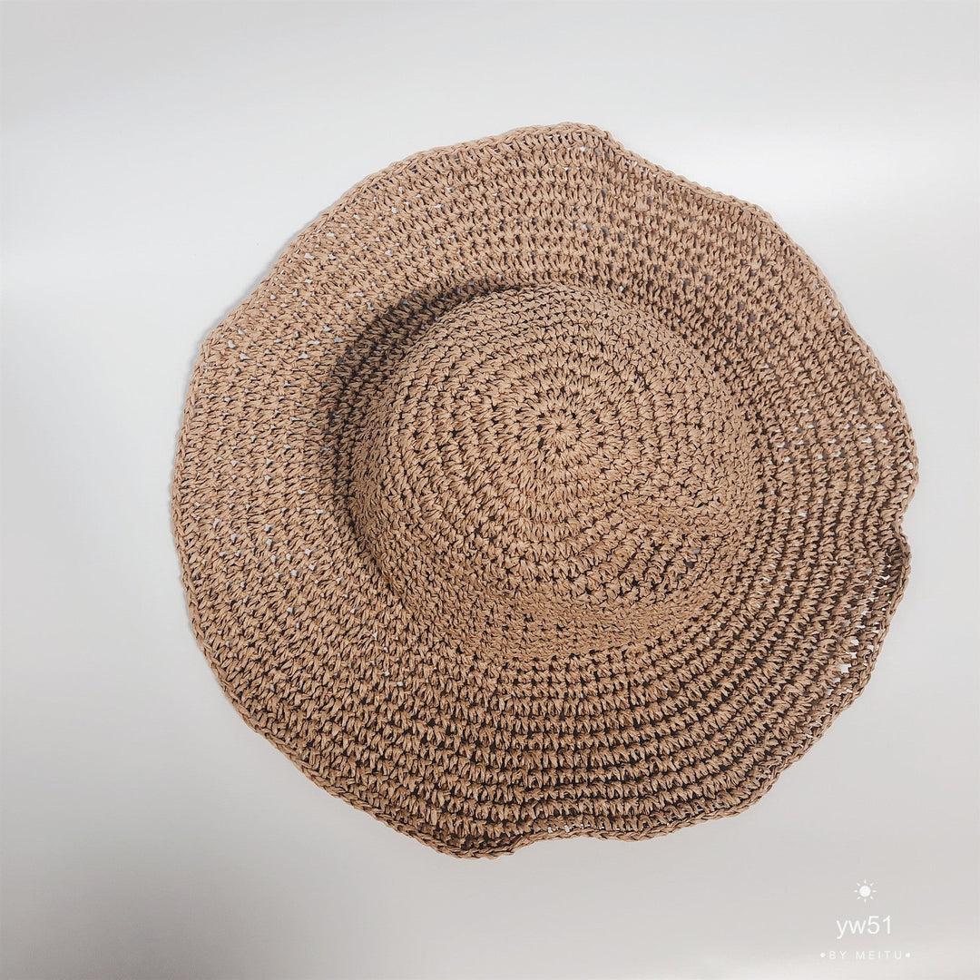 Lightweight, holiday-friendly summer beach hat for women – Debbie-Khaki-The Livary