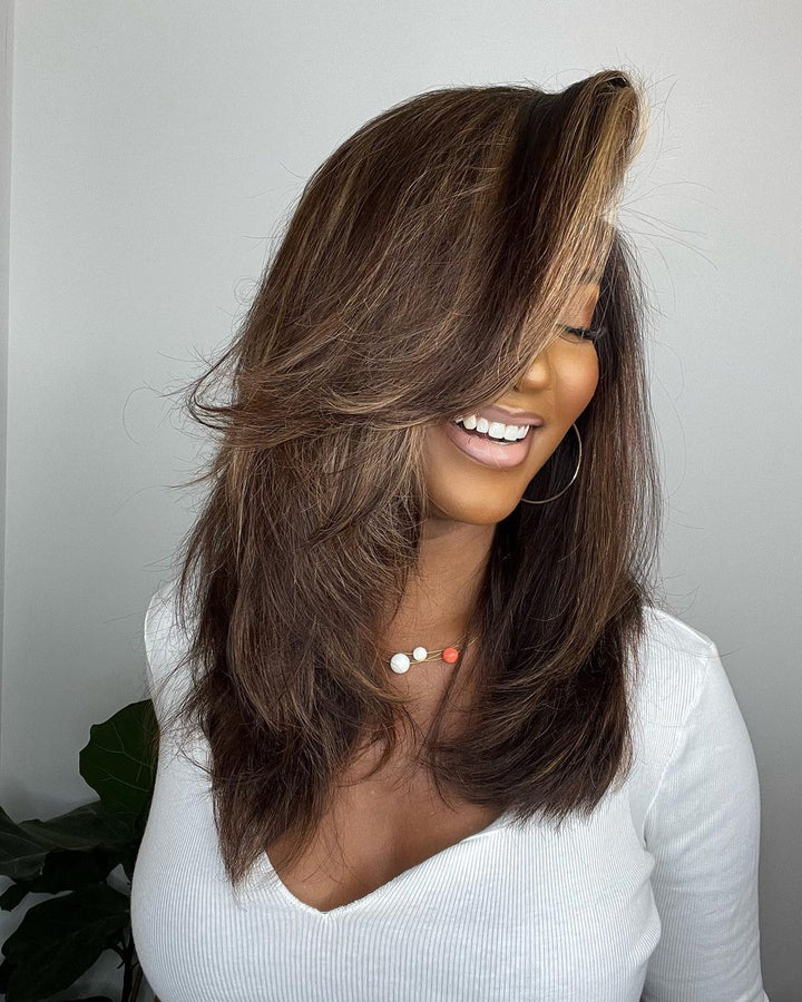 Lace Front Wig with Highlights – Selena-The Livary