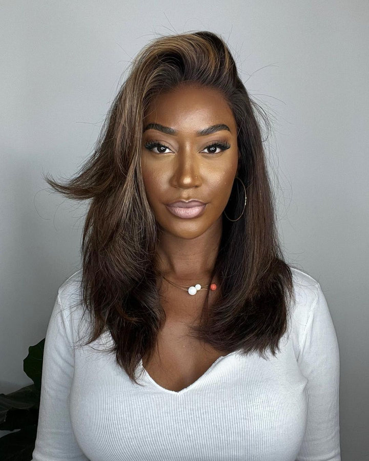 Lace Front Wig with Highlights – Selena-The Livary