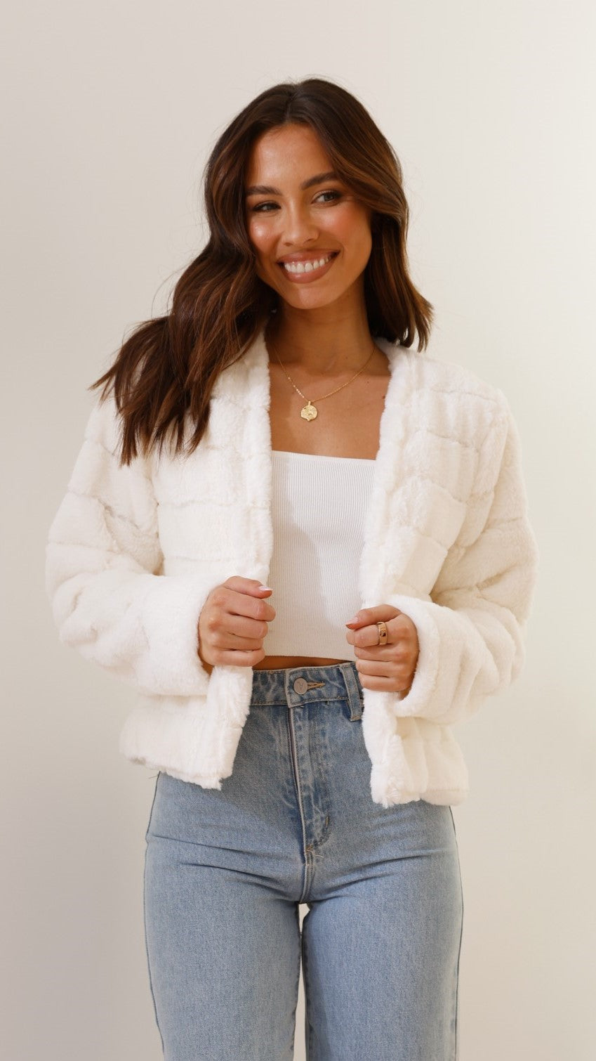 Luxury Ladies Crop Jacket - Veloura-White-XS-The Livary