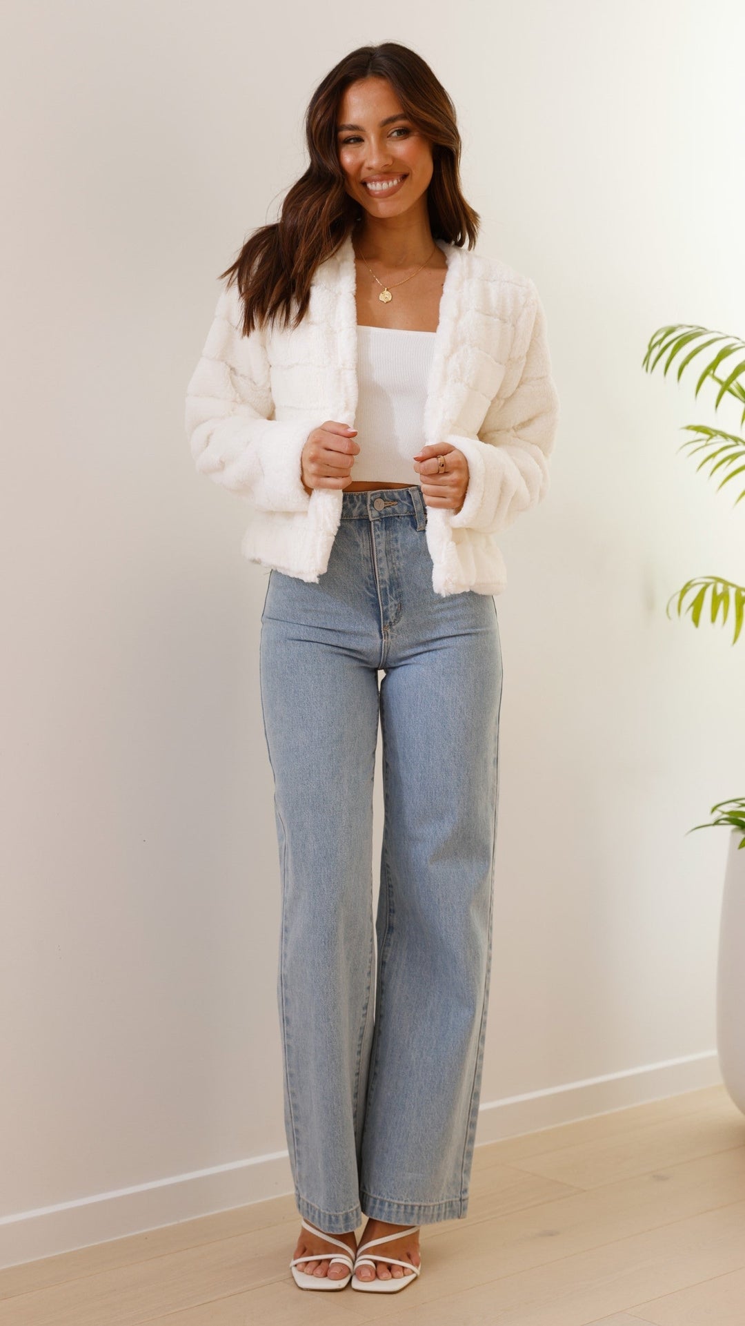 Luxury Ladies Crop Jacket - Veloura-White-XS-The Livary
