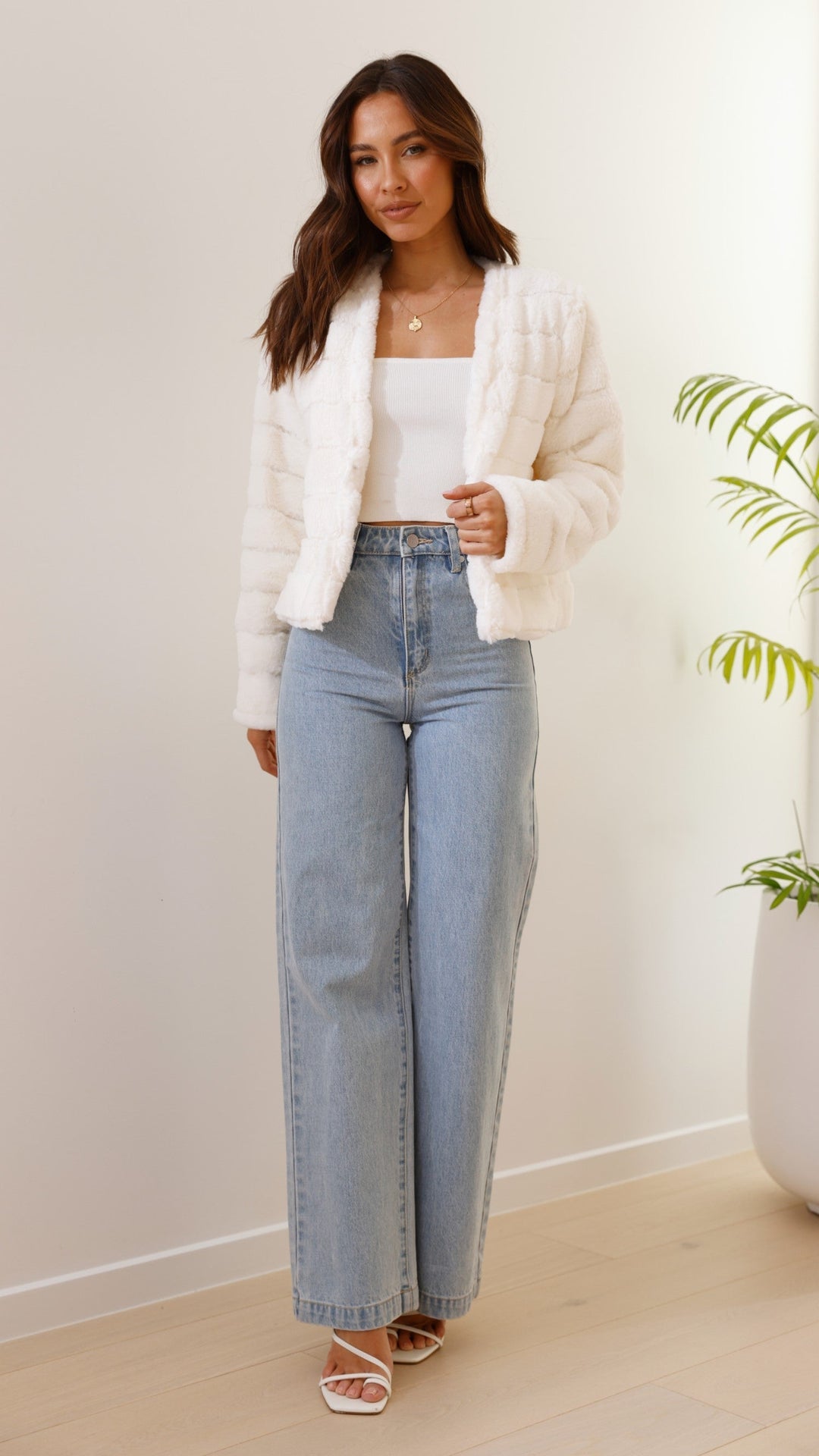 Luxury Ladies Crop Jacket - Veloura-White-XS-The Livary