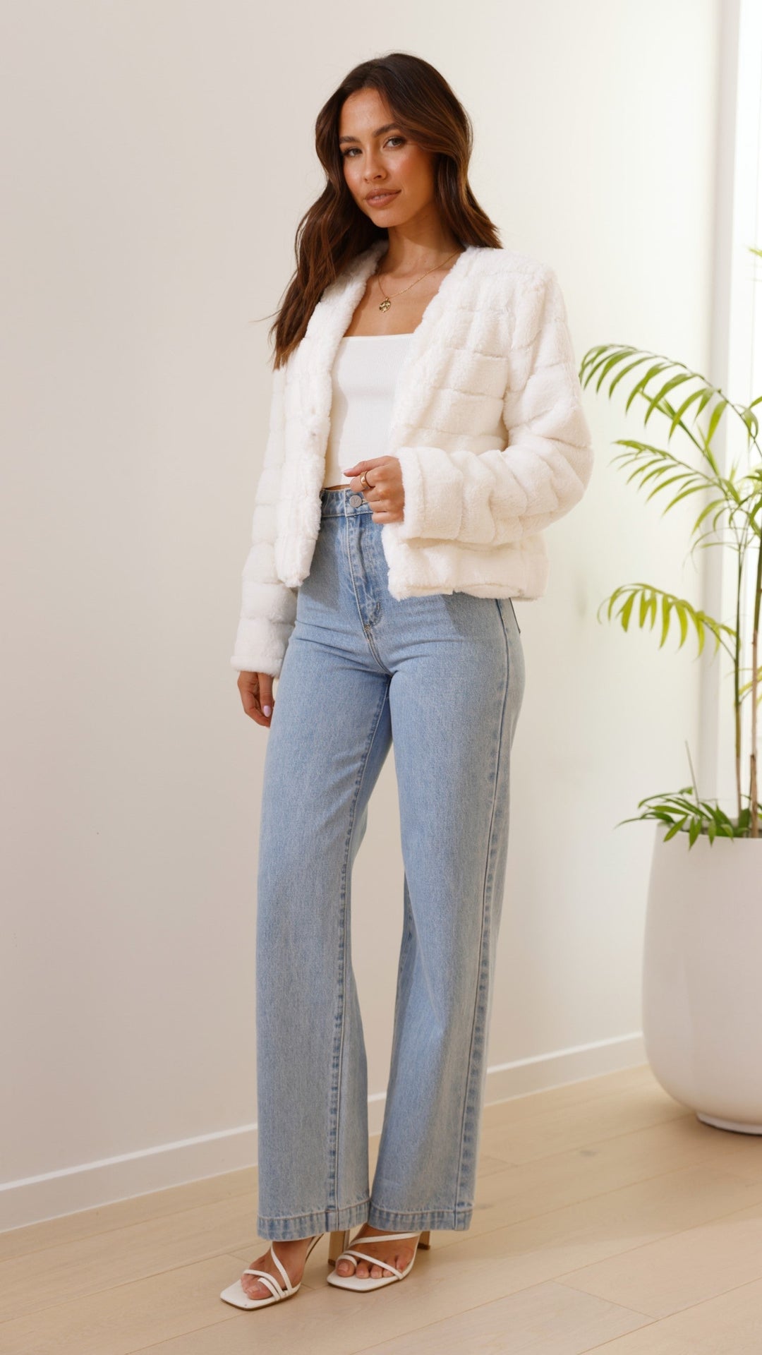 Luxury Ladies Crop Jacket - Veloura-White-XS-The Livary