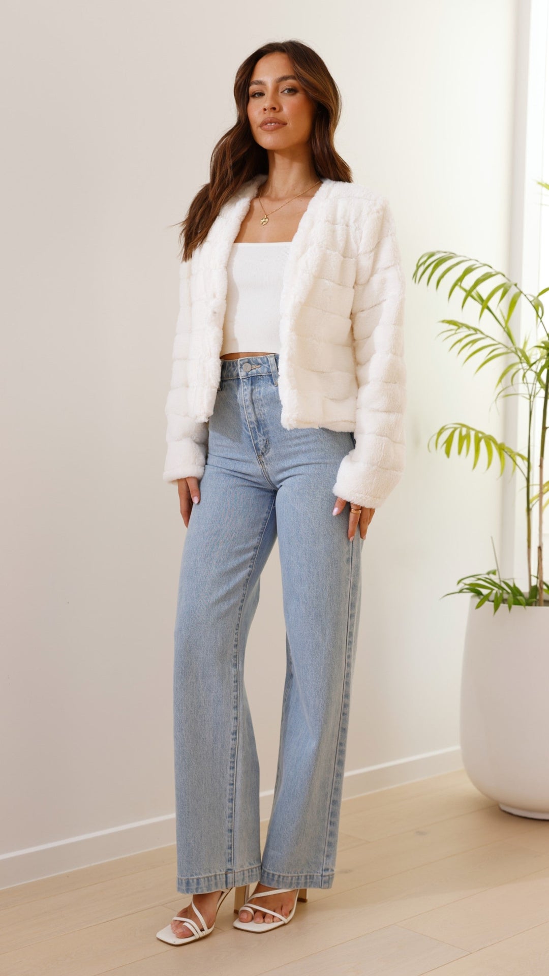 Luxury Ladies Crop Jacket - Veloura-White-XS-The Livary