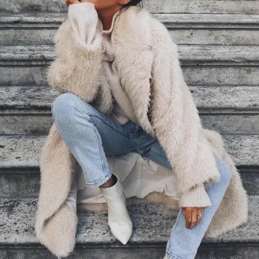 Gariela - Comfy Long Teddy Coat-XS-The Livary