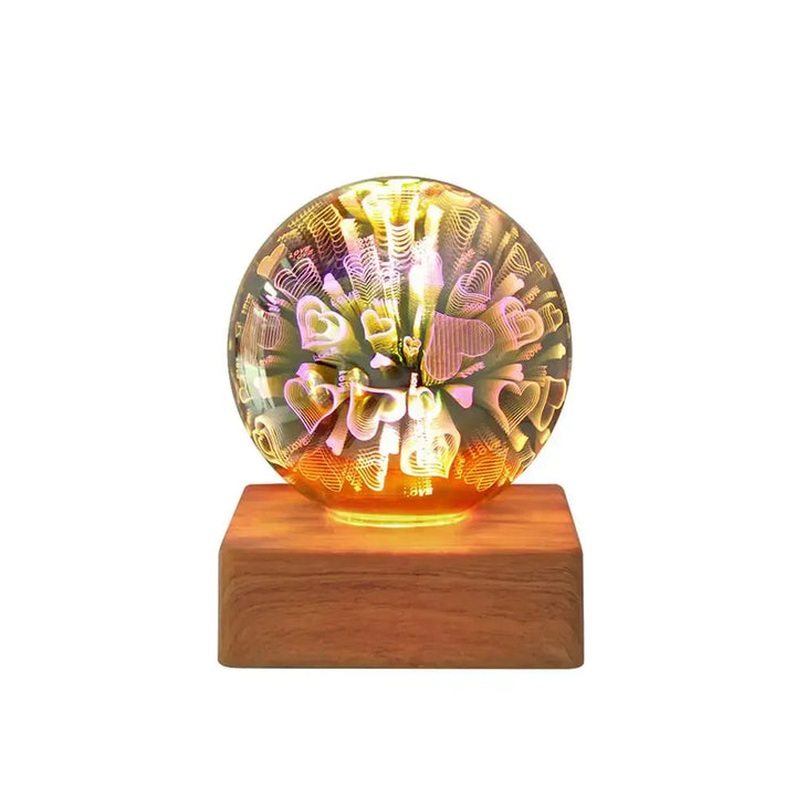 Crystal Ball Lamp with 3D Firework Effect - StarburstGlow-Love-The Livary