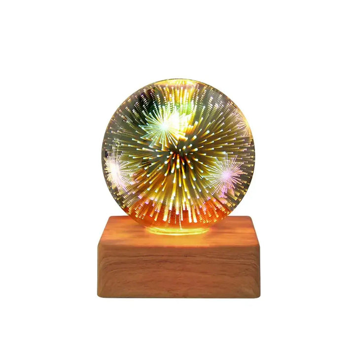 Crystal Ball Lamp with 3D Firework Effect - StarburstGlow-Fireworks-The Livary