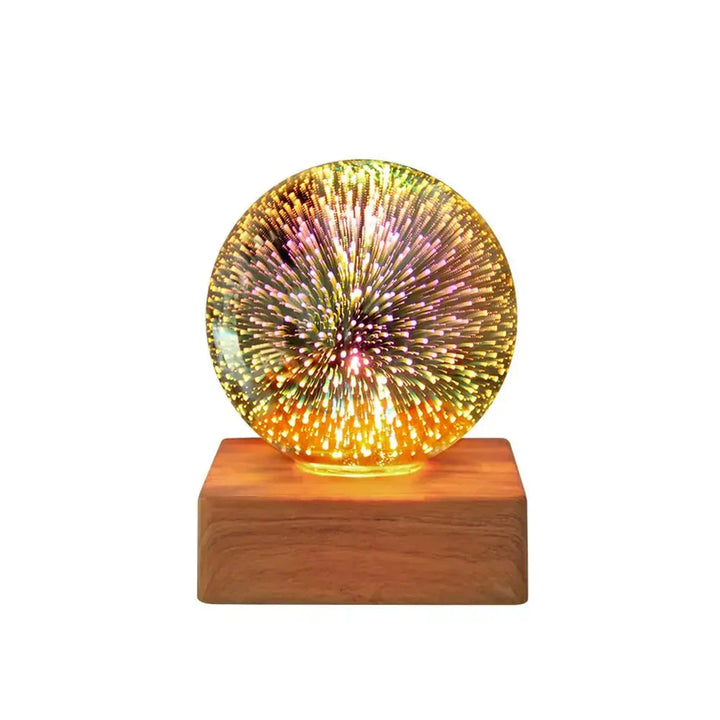 Crystal Ball Lamp with 3D Firework Effect - StarburstGlow-Starry sky-The Livary