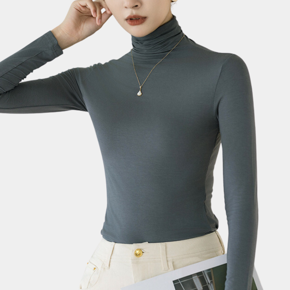 Trendy Ladies Turtleneck - Sienna-Grey-XS-The Livary