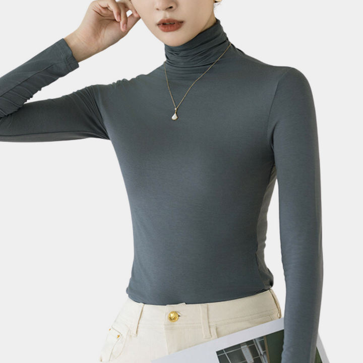 Trendy Ladies Turtleneck - Sienna-Grey-XS-The Livary