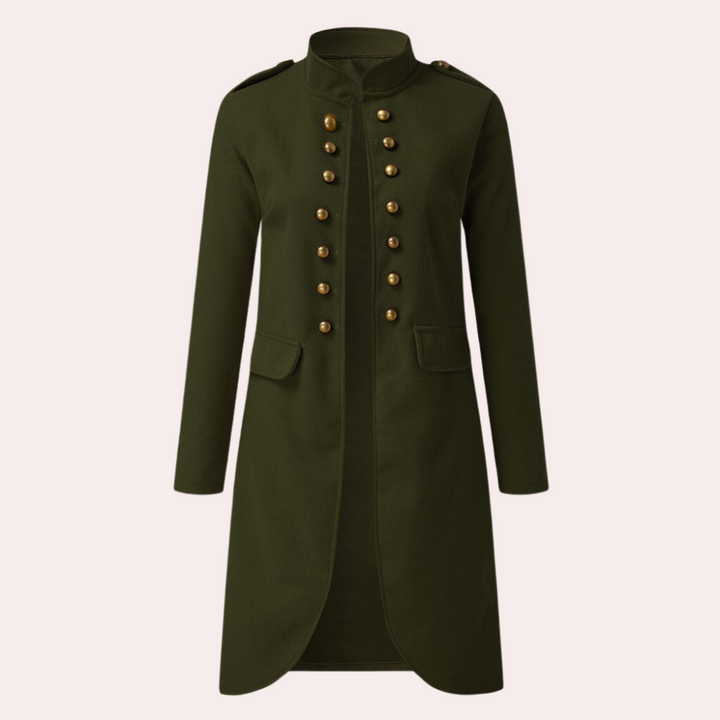 Classic Mid-length Women's Coat - Elise-Green-XS-The Livary