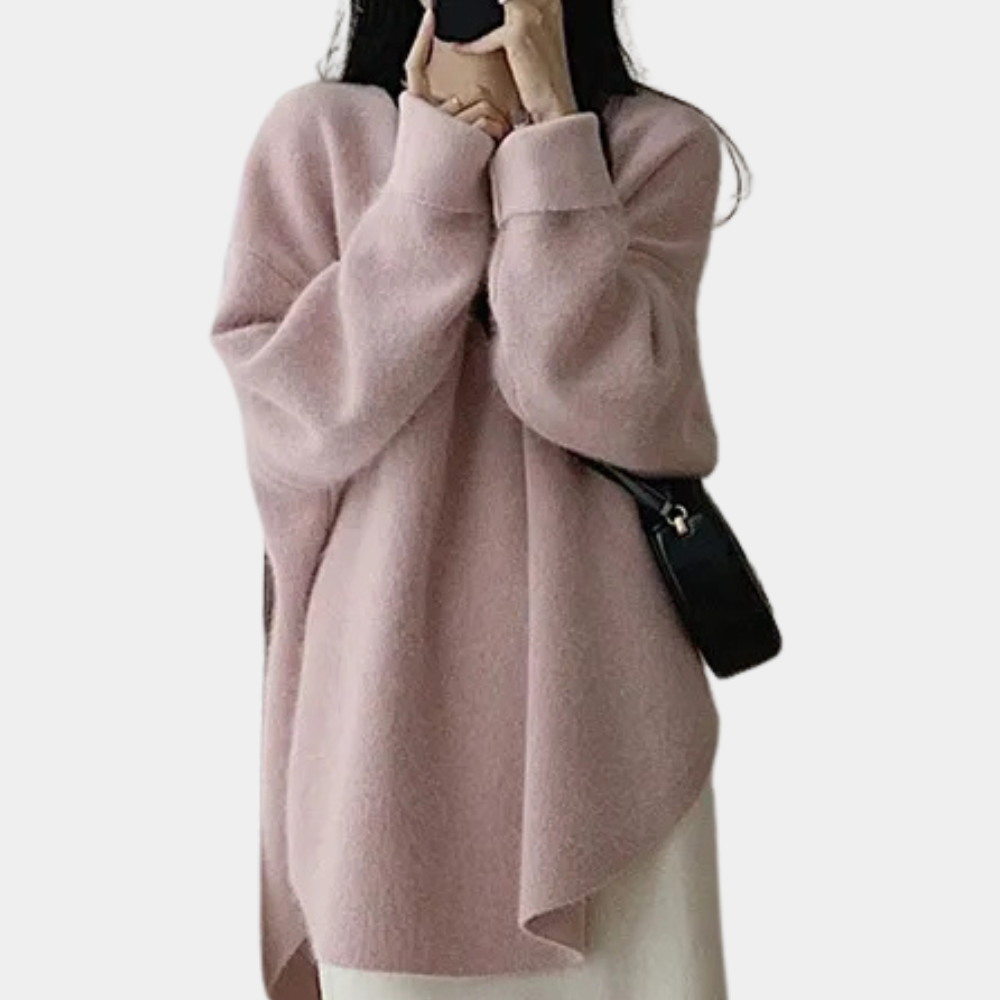 Comfortable Knitted Women's Sweater - Noor-Black-The Livary