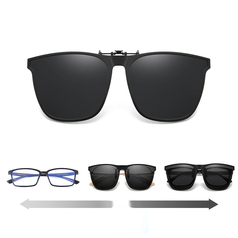 Polarising sunglasses clip for glasses wearers – buy 1, get 1 free – Felix-Blue-The Livary