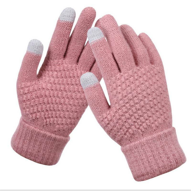 Knitted Touchscreen Gloves for Women - Amara-Pink-The Livary