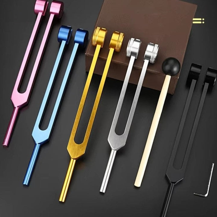 Sound Therapy for Inner Peace - TranquilTone Tuning Forks-Golden round bowl (9.65 in)-The Livary