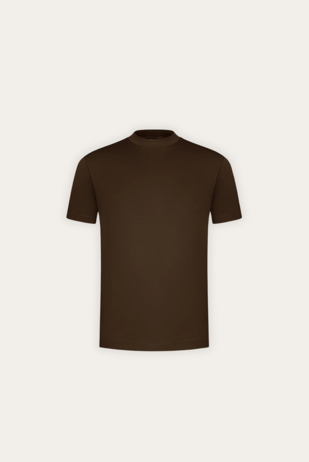 Stylish men's t-shirt made of mercerised cotton – Dario-Brown-XS-The Livary