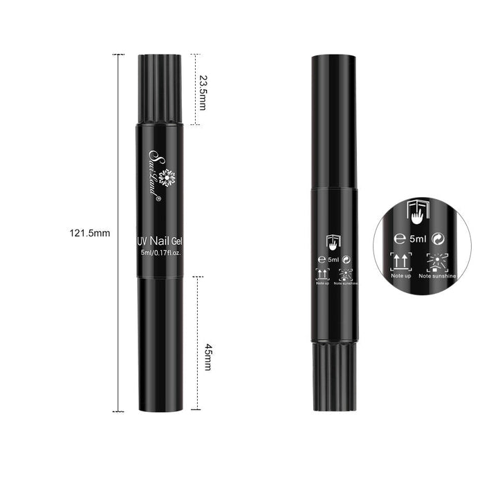 Gel Nail Polish Pen Without UV – Glosséa-Black-The Livary