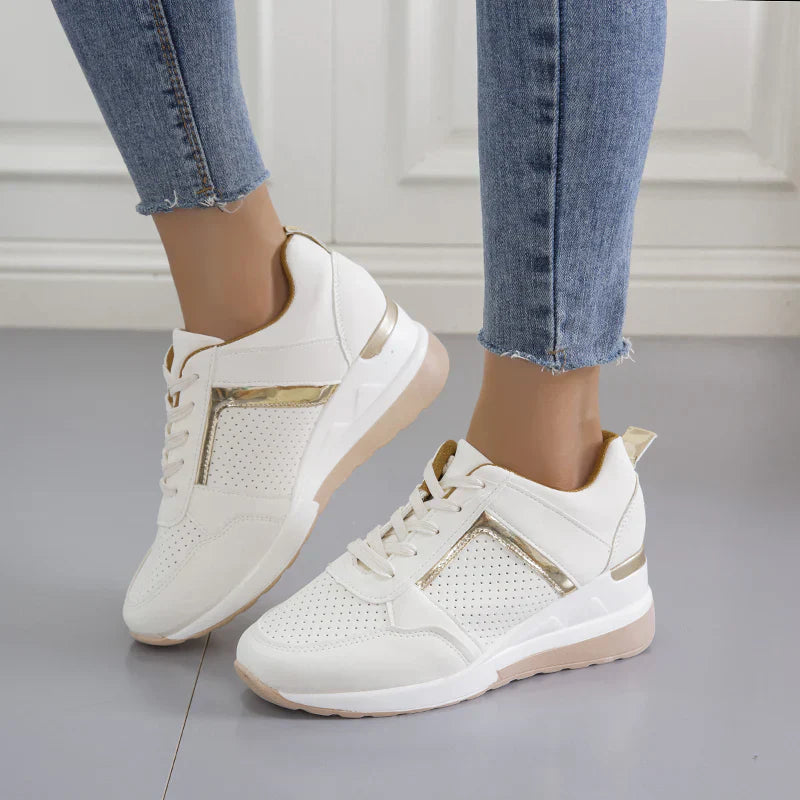 Stylish Orthopaedic Women's Sneakers - Lea-Beige-3-The Livary