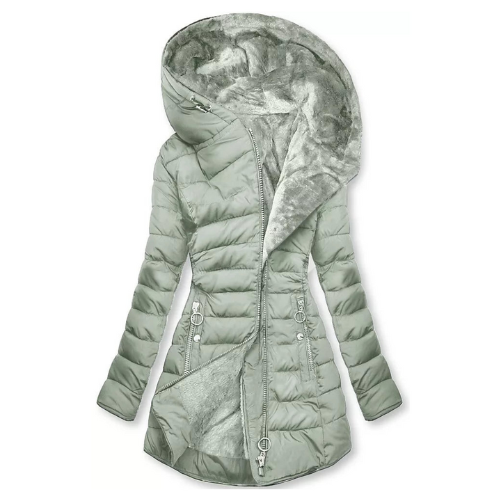 Padded Waterproof Ladies Winter Coat – Freja-Light green-S-The Livary