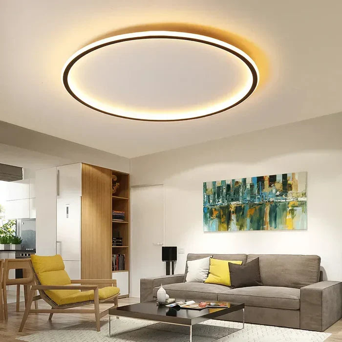 Scandinavian Round Ceiling Lamp - AuroraSphere