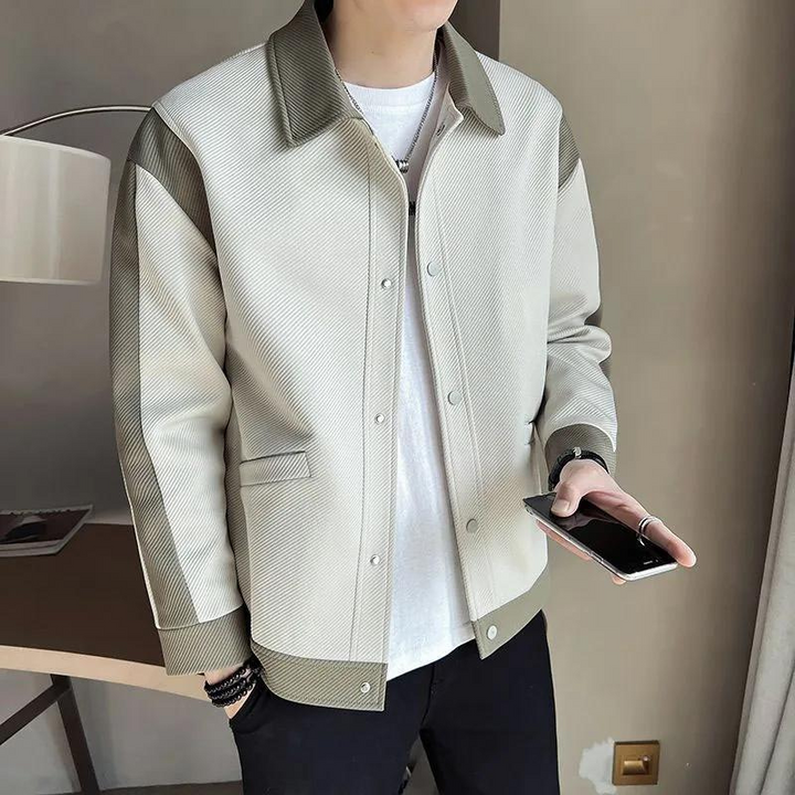 Patchwork Jacket for Men - Alessandro-Black-S-The Livary