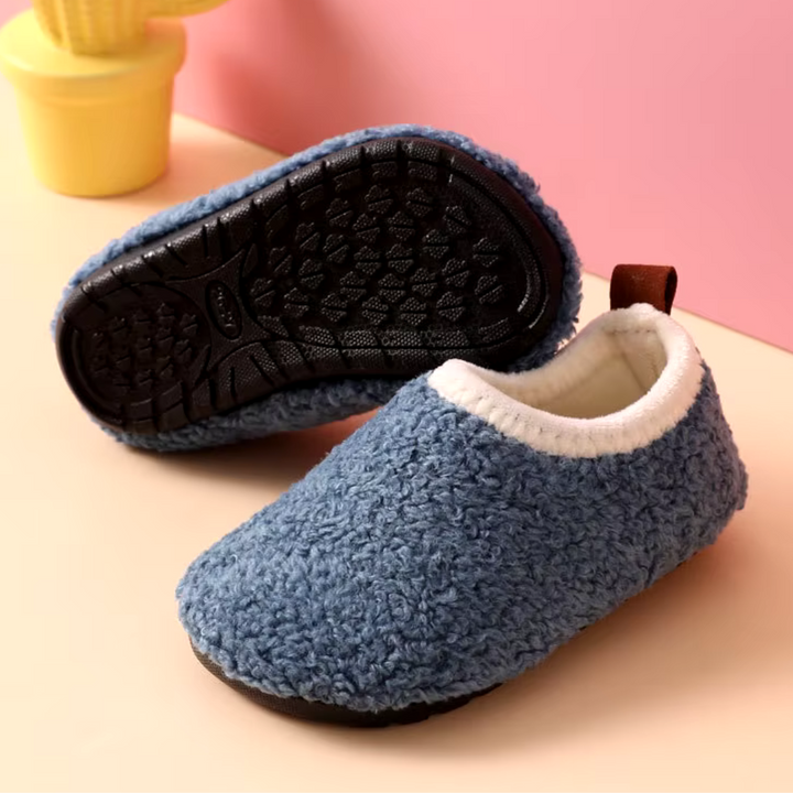Warm children's slippers – SnuggleSteps-Blue-24-25-The Livary