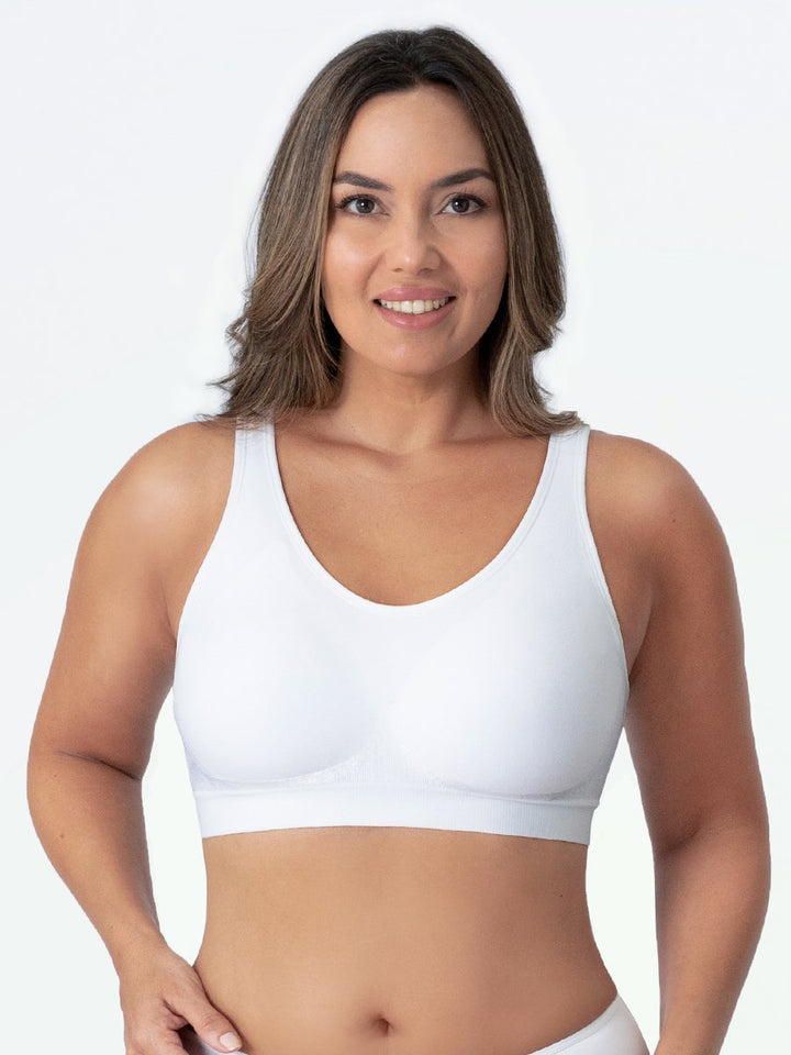 Shapewear Sports Bra – Elena-White-M-The Livary