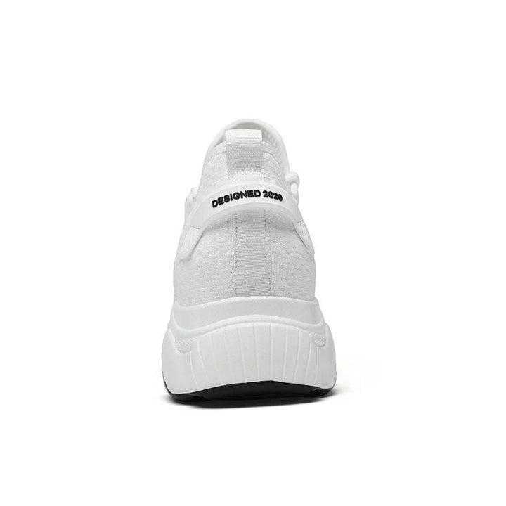Discreetly stylish men's sneakers – MaxLift Boost-White +3.94″-4.5-The Livary