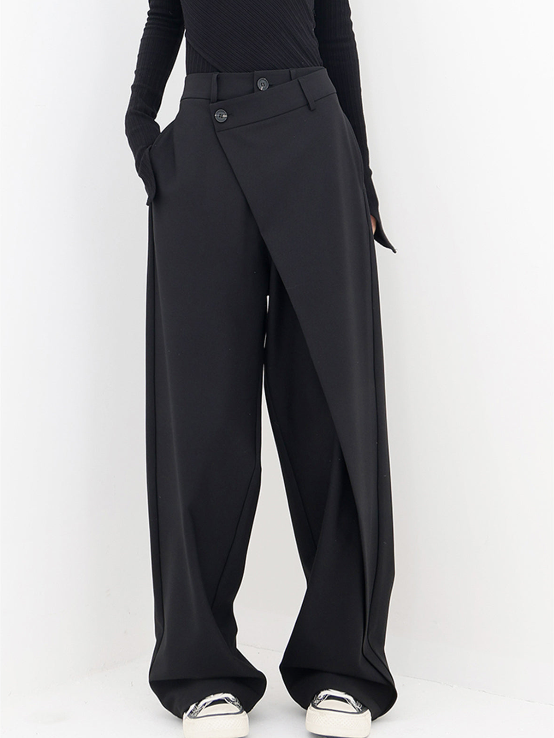 Modern Baggy Ladies Trousers - Emma-Black-S-The Livary