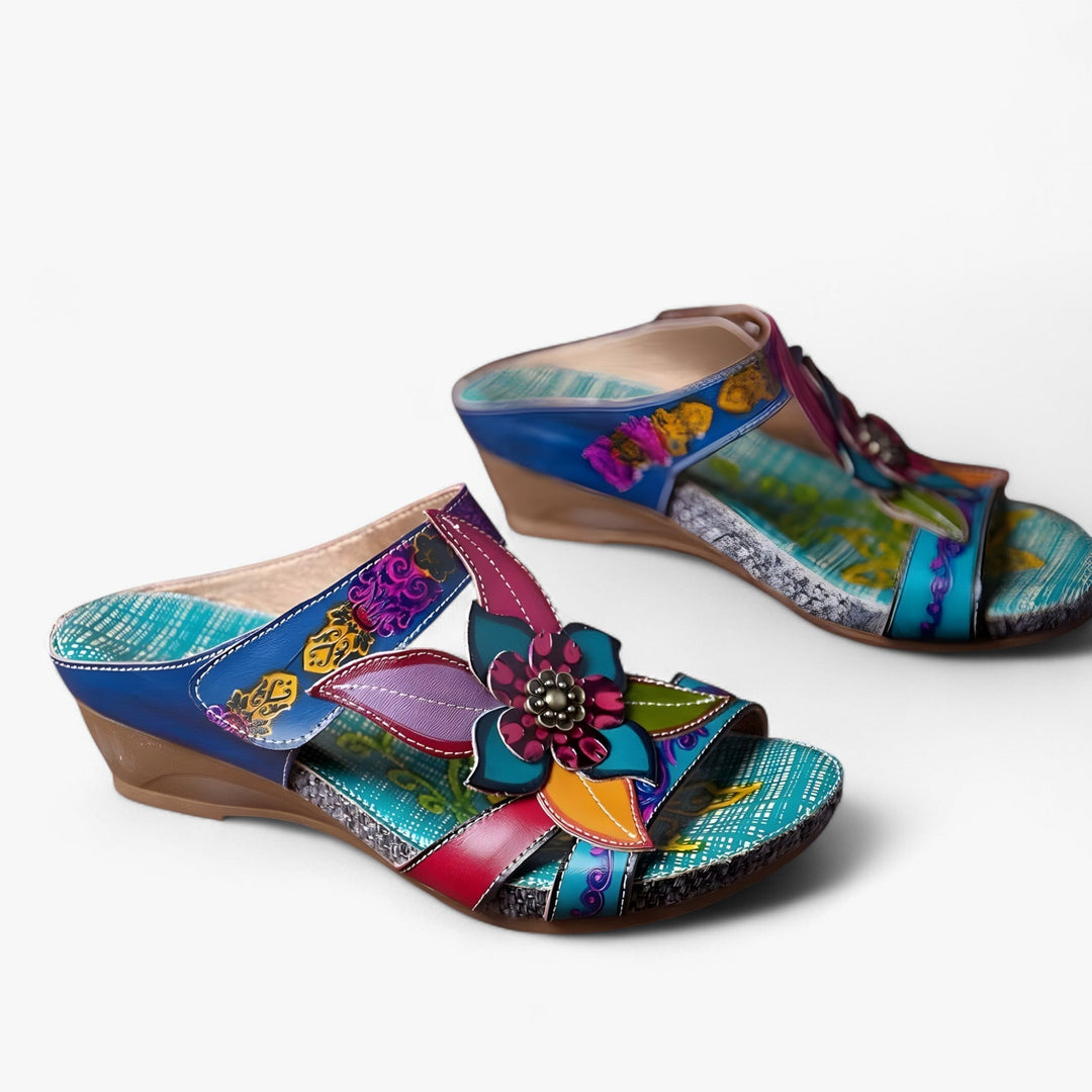 Boho sandals for women with braided straps – BohoStep Dolly-Blue Bali-2.5-The Livary