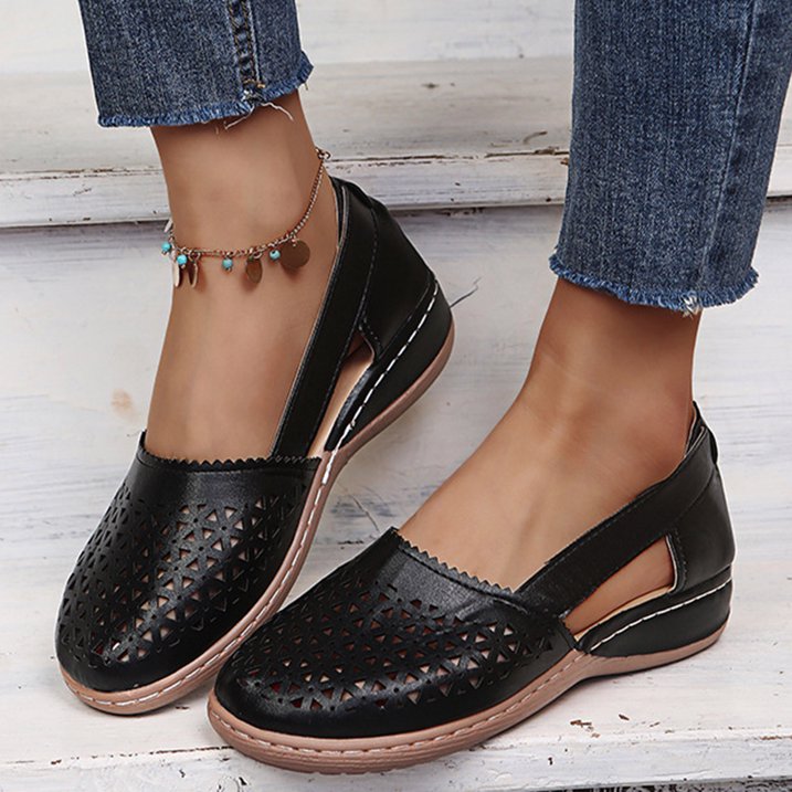 Comfortable Summer Shoes for Women - Melina-Black-2.5-The Livary