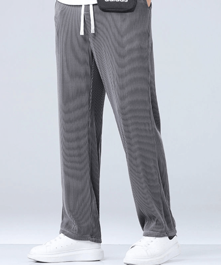 Lightweight Men's Casual Trousers – Fabio-Dark grey-S-The Livary