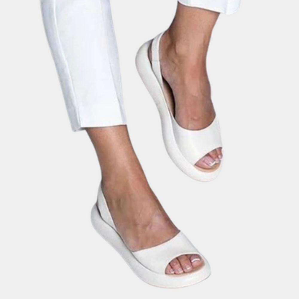 Comfortable ladies' summer shoes with a thick sole – Tilda-White-2.5-The Livary