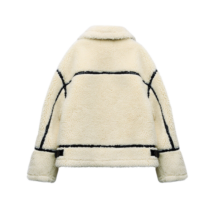 Teddy Pilot Jacket - Dilara | Trendy, Warm, Oversized & Stylish!-S-The Livary