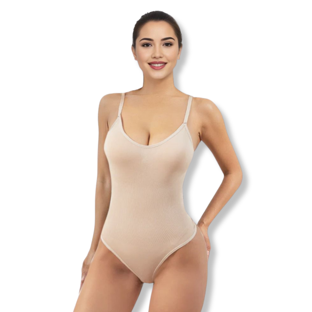 SculptEase Corrective Seamless Bodysuit String-Black-S-The Livary